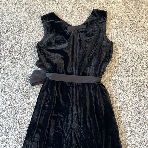 Vintage NWT Talbots Black Velvet Tie-Waist Jumper Size 8 - Picture 4 of 5